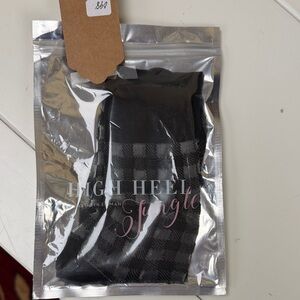 Free People Black Plaid Ankle Socks
